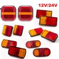 2x Fanale posteriore a LED impermeabile Indicatore di direzione posteriore Indicatore di nebbia posteriore Lampada targa 12V 24V Rimorchio per auto Camion Barca Camion Van RV