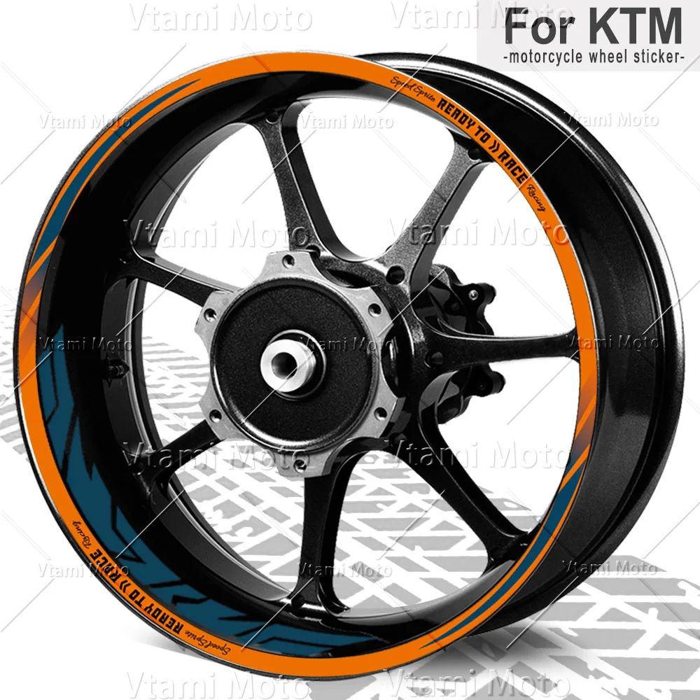 Adesivo riflettente per ruota moto Decalcomanie per cerchioni 17 pollici per KTM Duke 990 890 790 690 390 250 200 125 1290 1390 Super Duke R