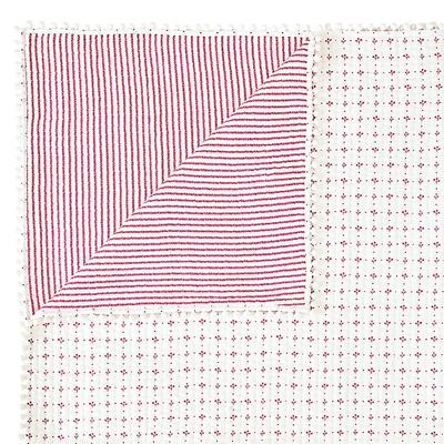 Georgie Pom Pom Quilt - Raspberry, King - Ballard Designs