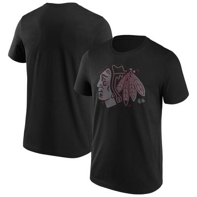 Chicago Blackhawks Fanatics Hi-Tech-Grafik-T-Shirt mit Logo – Herren Image