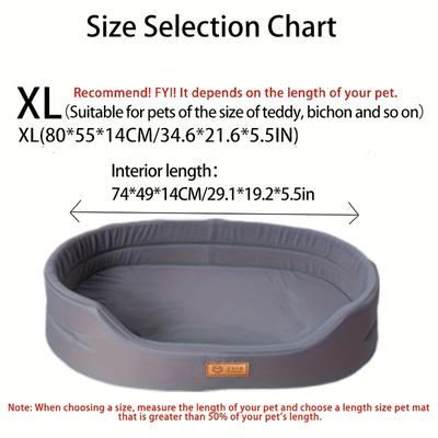 TEMU 1pc Pjyucien Solid Color Enlarged Kennel - Comfortable,, Anti-slip & Breathable Polyester Pet Kennel For Large, Medium & Small Dogs - Universal Machine Washable Living Room Floor Sleeping Kennel Image