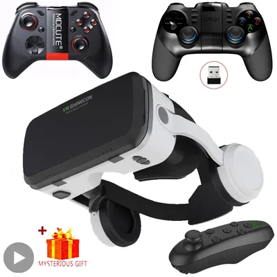 VR Brille Virtual Reality 3D Helm Headset Linsen Gerät Brille Smartphone Smart Handy Kopfhörer Viar Mobile Game Viewer