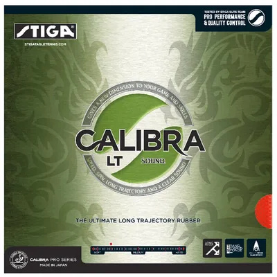 Stiga Calibra lt Sound Tischtennis Gummi nicht klebrig (made in Japan) Pips-In Tischtennis mit Image