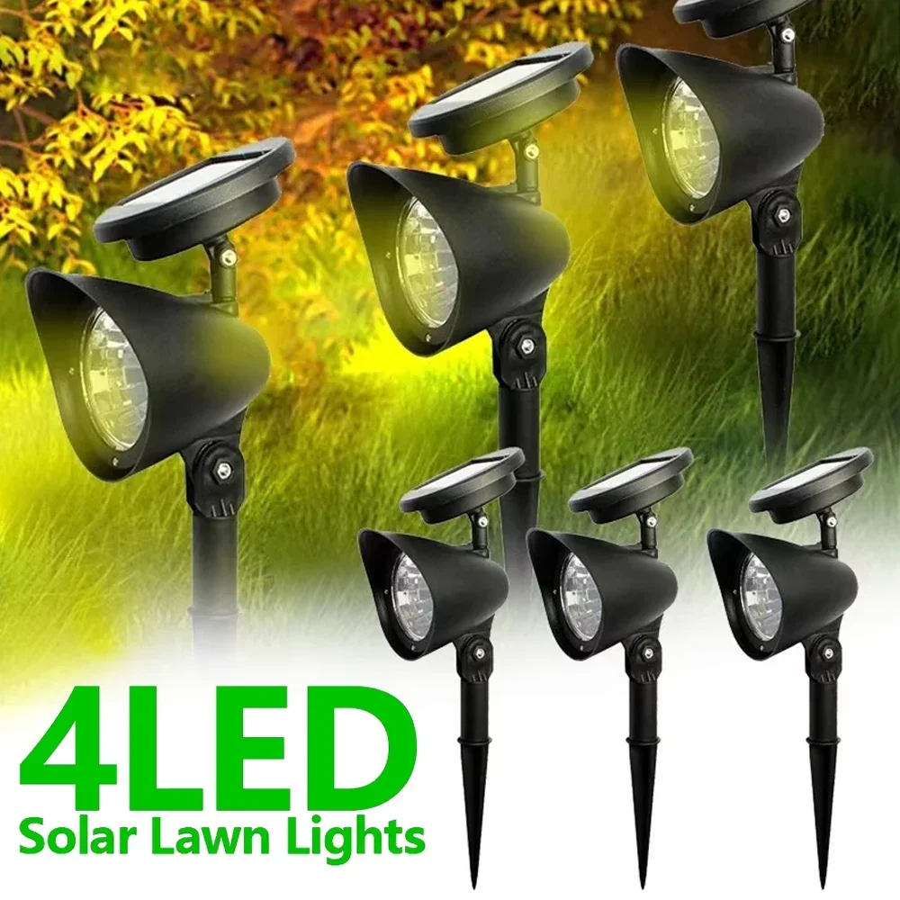 4/9 LED Solar Rasen Lichter Outdoor Landschaft Strahler IP65 Wasserdicht Verbesserte Solar Wand Lampe Villa Garten Dekorativ