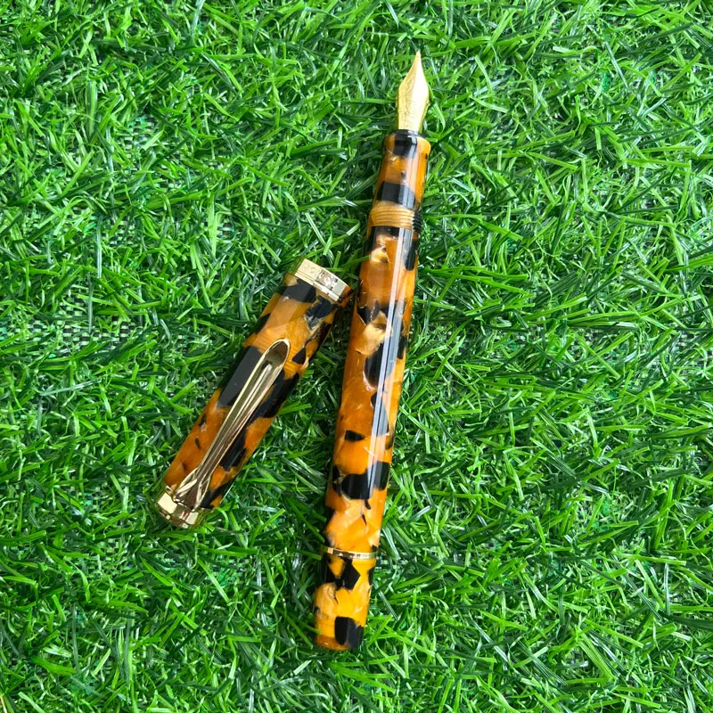 Neue Farben ADMOK M400 Acryl Kolben Füllfederhalter Gold Clip Weich Glatt Nr. 5 Schmidt Feder Tinte Studenten Schreiben Stift Geschenk Image