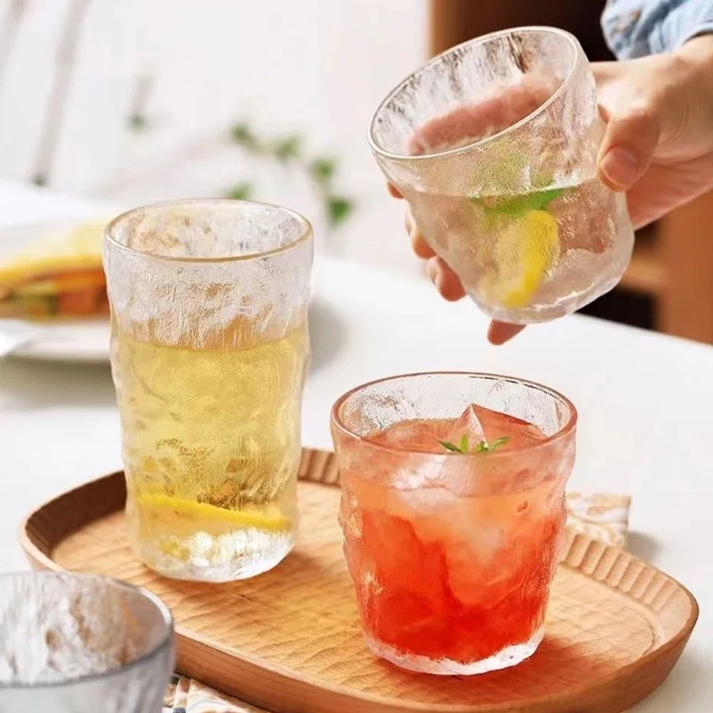 300 ml/360 ml Glas Tasse Matt Gletscher Glas Wasser Tasse Kaffee Whisky Bier Tee Becher Getränke Milch Tasse glas Tassen Griff Drink Image