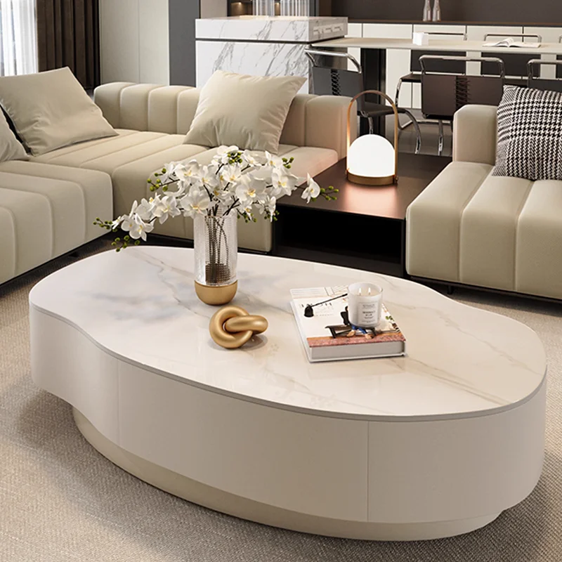 Stehender minimalistischer Beistelltisch, preiswerter Luxus, nordische Küche, japanischer platzsparender Couchtisch, Outdoor-Couchtisch, Salonmöbel Image