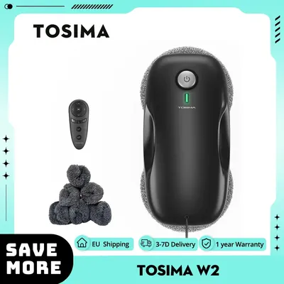 TOSIMA W2 Fensterputzroboter, max. 3800 Pa Saugkraft, intelligente Wegplanung, Kantenerkennung, 25 Image
