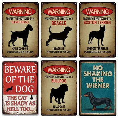 Warning Property Patrolled von Dackel-Sicherheitsschild, 20,3 x 30,5 cm, Aluminium-Beware of Dog Image