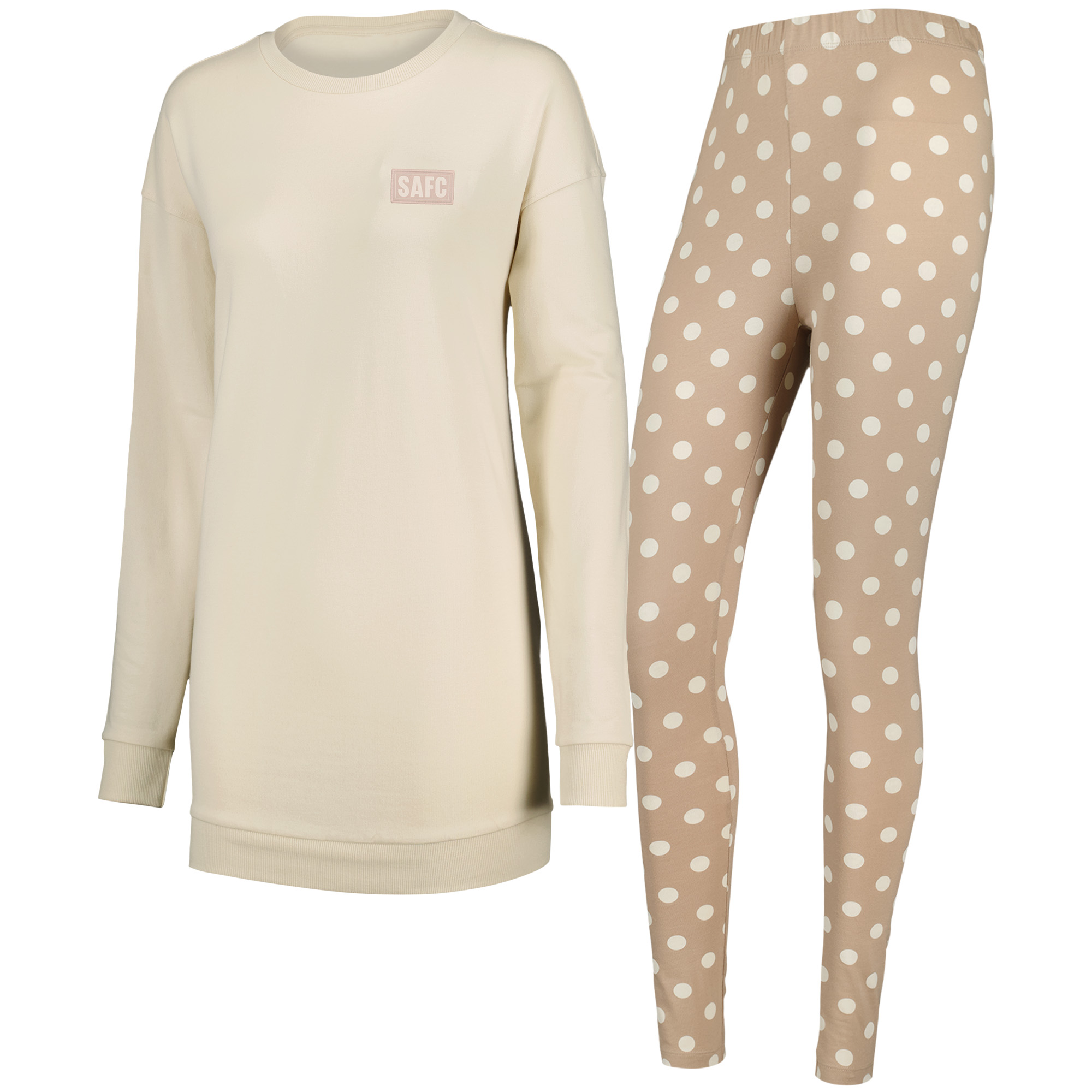 Sunderland Snuggle Polka Dot Pyjama – Beige – Damen Image