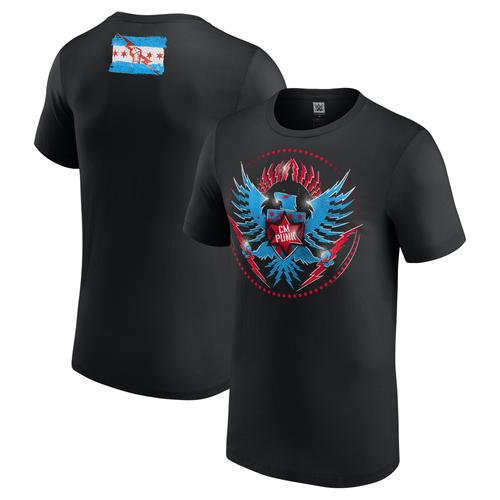 Herren T-Shirt CM Punk Offizielles Siegel in schwarz