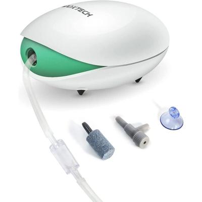Aquarium-Luftpumpe, leise Sauerstoffpumpe mit Luftschlauch, Sprudelstein, Rückschlagventil und Image