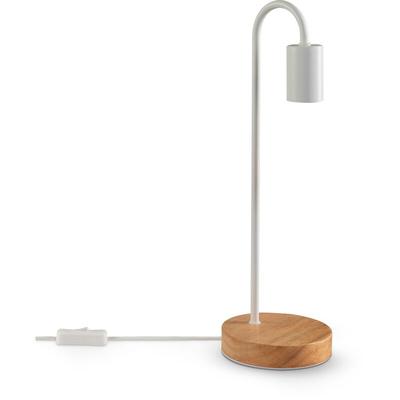 Paco Home - Tischlampe Nachttischlampe E14 Stehlampe Minimalistisch Skandi E27 Holz Fuß Image