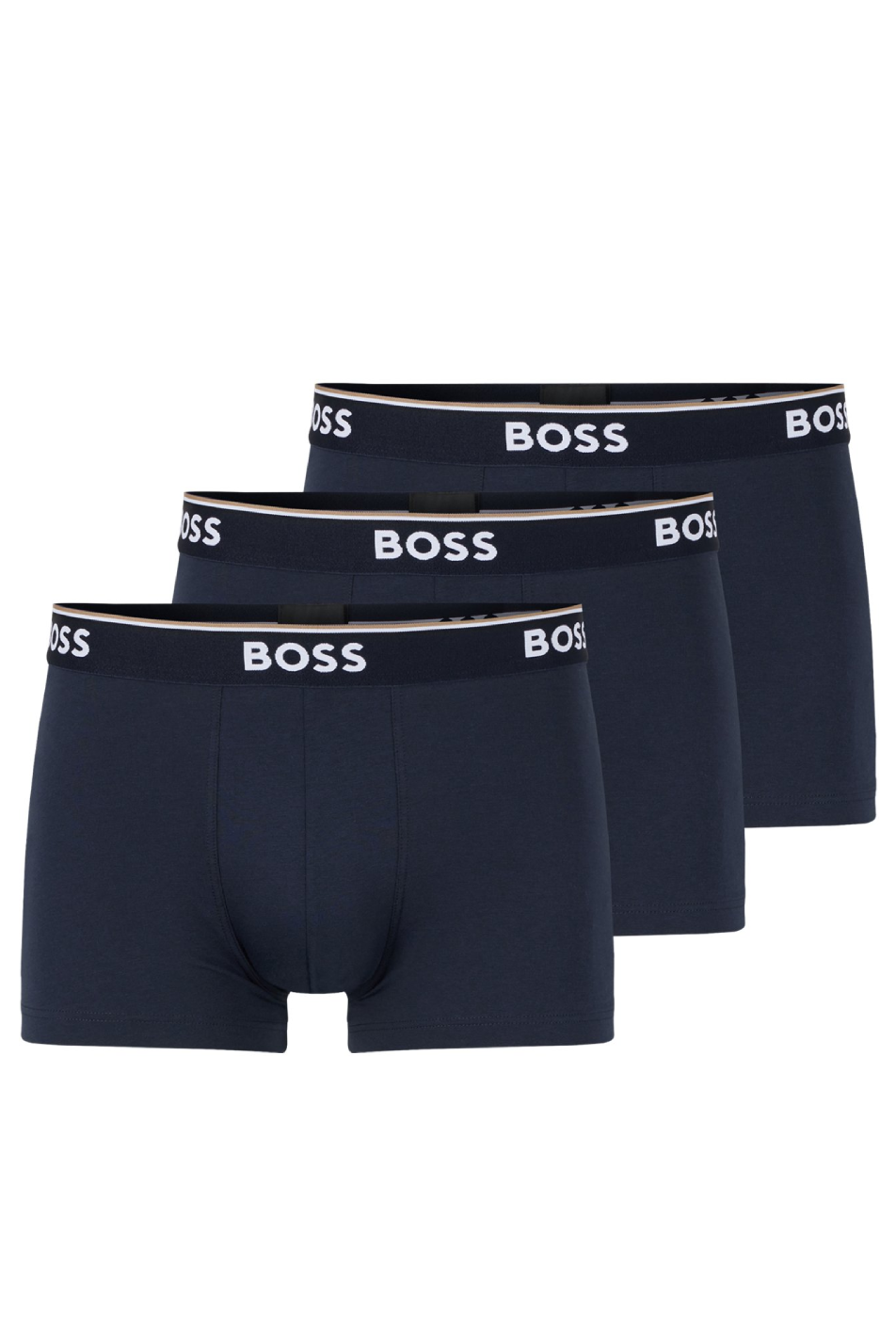 Lot 3 boxers coton stretch Hugo Boss Pour Homme en Bleu Marine Image