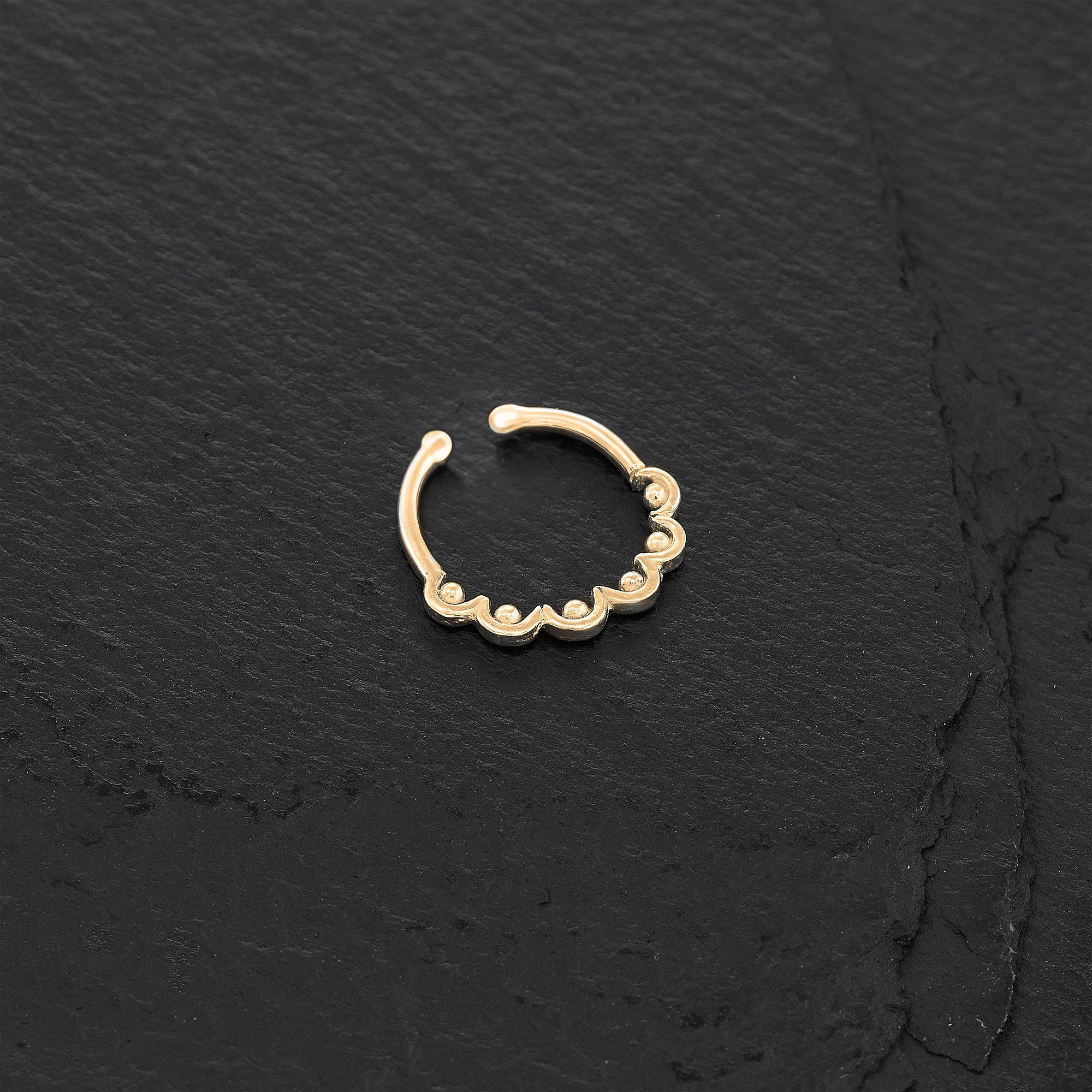 Delicato anello finto per setto nasale, anello finto indiano per setto nasale, polsino tribale per setto nasale, gioielli unisex per setto nasale, ane