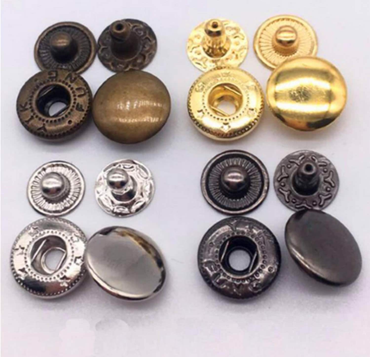 "Bottoni automatici in metallo di alta qualità da 12,5 mm (1/2\"), bottoni automatici, bottoni a pressione, bottoni a pressione per cucito, artigianato"