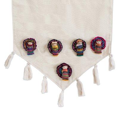 Ixmucané's Gift,'Tasseled Worry Doll Motif Table Runner'