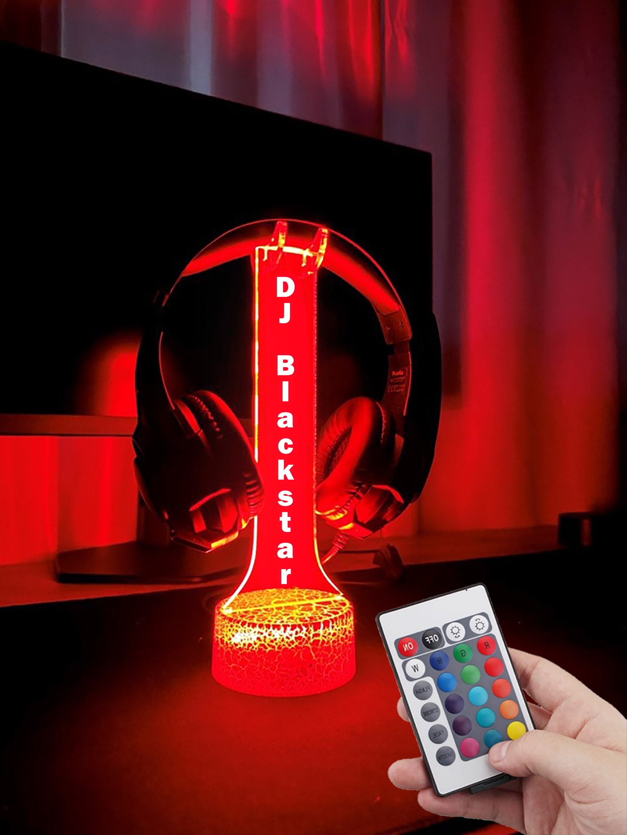 Supporto per cuffie musicali per DJ, regali di Natale Luce notturna a LED, supporto per cuffie, regali per DJ per DJ, regalo di Natale di Natale, supp