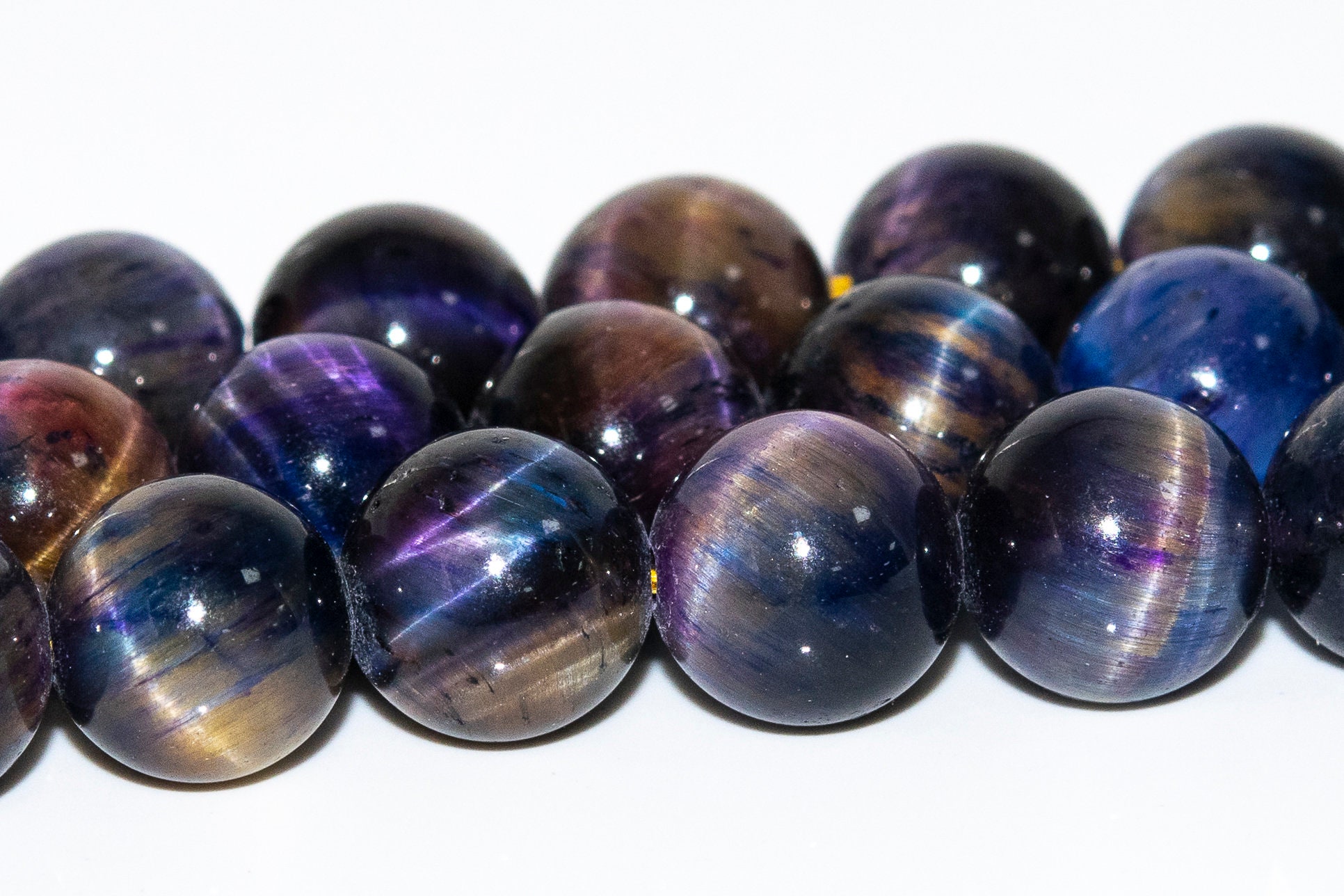 Perline di occhio di tigre, occhio di gatto, cielo notturno, pietra preziosa di grado AAA, perline rotonde sciolte, 6 mm, 8 mm, 10 mm, opzioni di lott