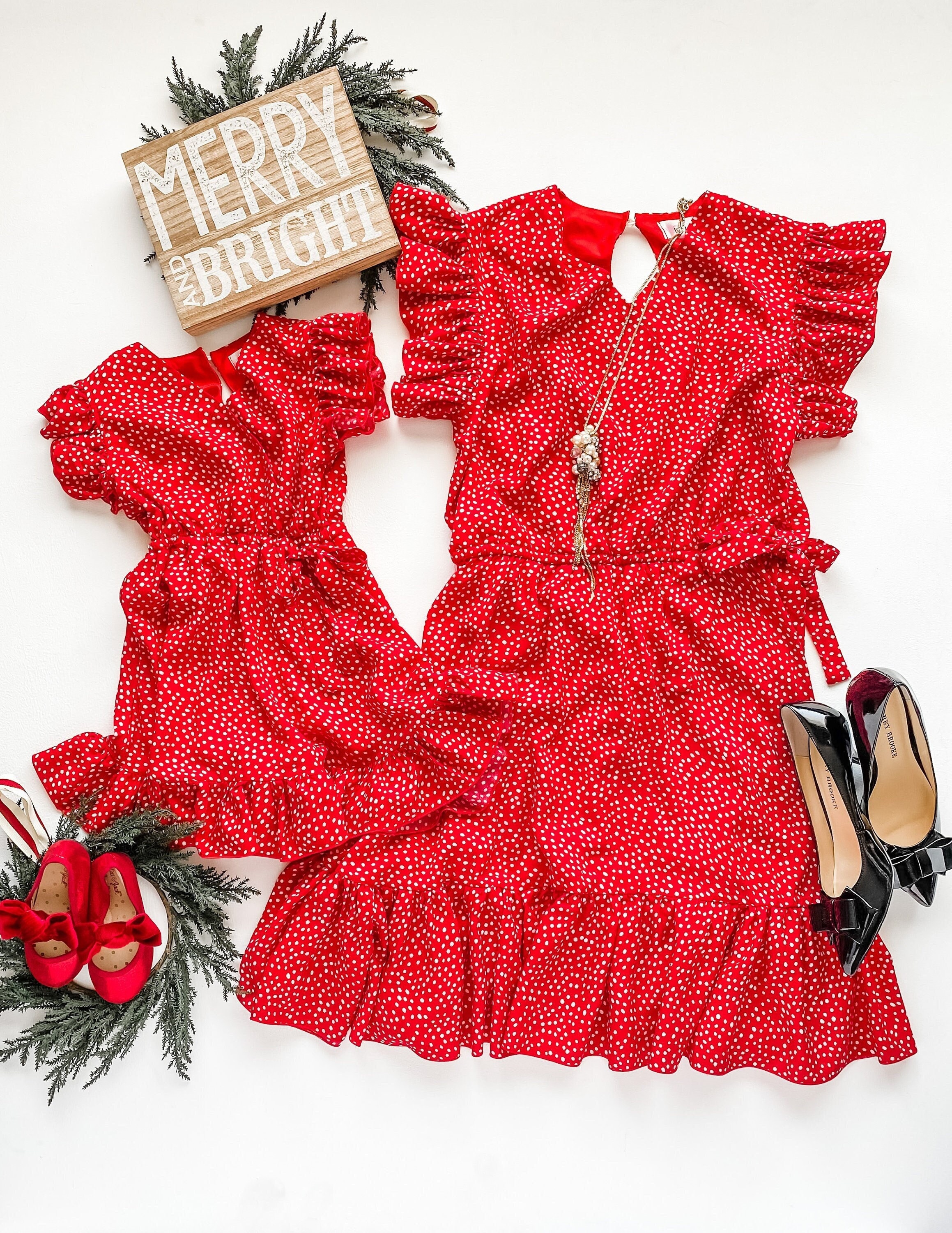 Abiti coordinati RED BELLAS, completi di San Valentino mamma e figlia, completi mamma e figlia, abiti coordinati, abiti coordinati madre figlia
