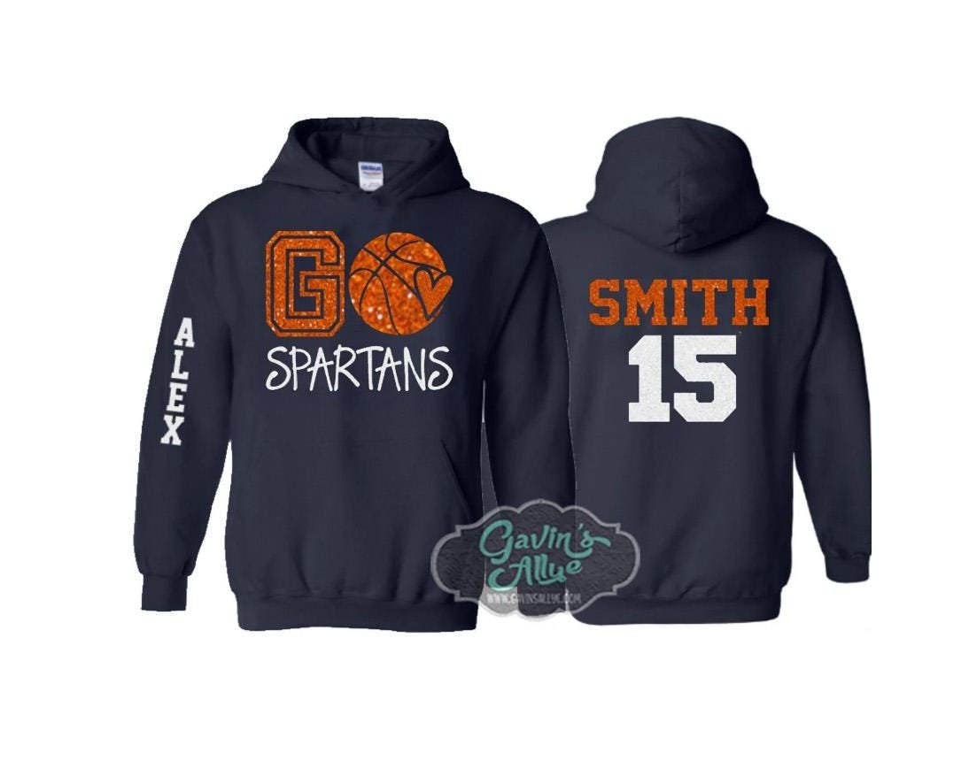 Felpa con cappuccio glitterata da basket / Cuore da basket / Felpe con cappuccio da basket / Felpe con cappuccio per mamme di giocatori di basket / Pe