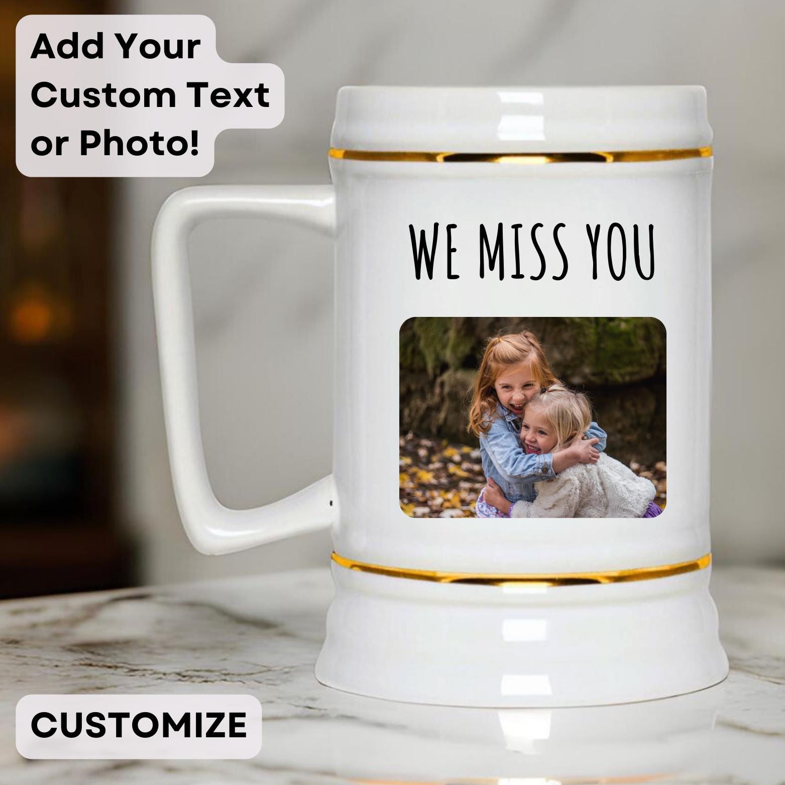 Boccale da birra in ceramica personalizzato, boccale da birra personalizzato, boccale da birra personalizzato da 22 once, boccale da birra con foto pe