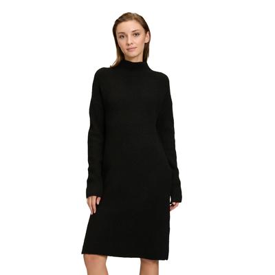 Strickkleid CARTOON "Cartoon Strickkleid mit Kragen", Damen, Gr. 38, Normalgrößen, schwarz, Obermaterial: 52% Polyester recycelt, 38% Polyacryl, 8% Wolle, 2% Elasthan., casual, oversize lang, Kurzarm, Kleider, Struktur Image