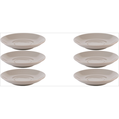 Untertasse APS "6er Set Kaffeeuntertasse -SNUG-", grau, H:2,5cm Ø:14,5cm, Porzellan, Speiseteller, hochwertig verarbeitetes Material Image