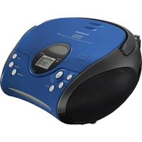 LENCO UKW-Radio SCD-24 mit CD stereo, blau, B:21,5cm H:13cm T:24cm, Radios