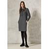 Sweatkleid CECIL, Damen, Gr. L (42), US-Größen, grau (platinum grau meliert), Web, 70% Baumwolle, 30% Polyester, gestreift, casual, normal kniefrei, hoch geschlossener Ausschnitt, Langarm Bündchen, Kleider, knielang