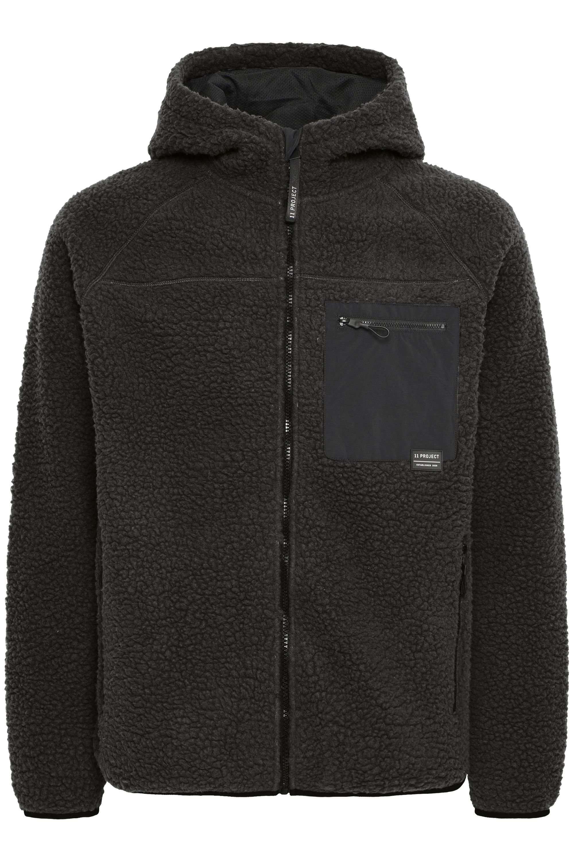 Fellimitatjacke 11 PROJECT "Fellimitatjacke PRROMENEO", Herren, Gr. XL, schwarz, Obermaterial: 100% Polyester PES., Jacken