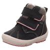 Klettstiefel SUPERFIT "GROOVY 2.0 WMS: Mittel", Kinder, Gr. 28, rosa (dunkelgrau, rosa), Veloursleder, Textil, casual, Schuhe, Snowboots mit Schurwolle, Größenschablone zum Download