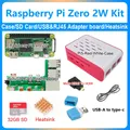 Kit Raspberry Pi Zero 2W con scheda adattatore 3USB-RJ45 e custodia Raspberry PI 5 + scheda SD da 32 GB + cavo dati di tipo C Adattatore Micro HDMI