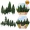 52Pcs Model Pine Trees Green Plastic For Forest O Ho Tt N Scale Model Railway