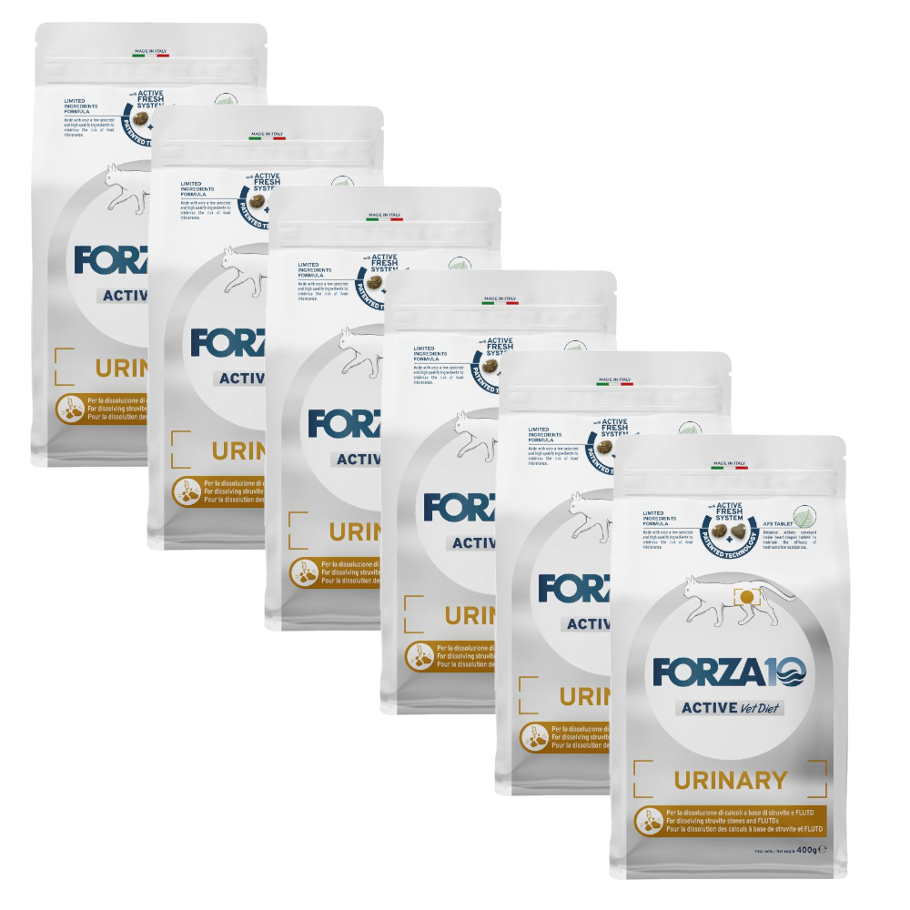 Forza10 Active Line Urinary Pesce Crocchette gatto - 2,4 kg (6 x 400 g)