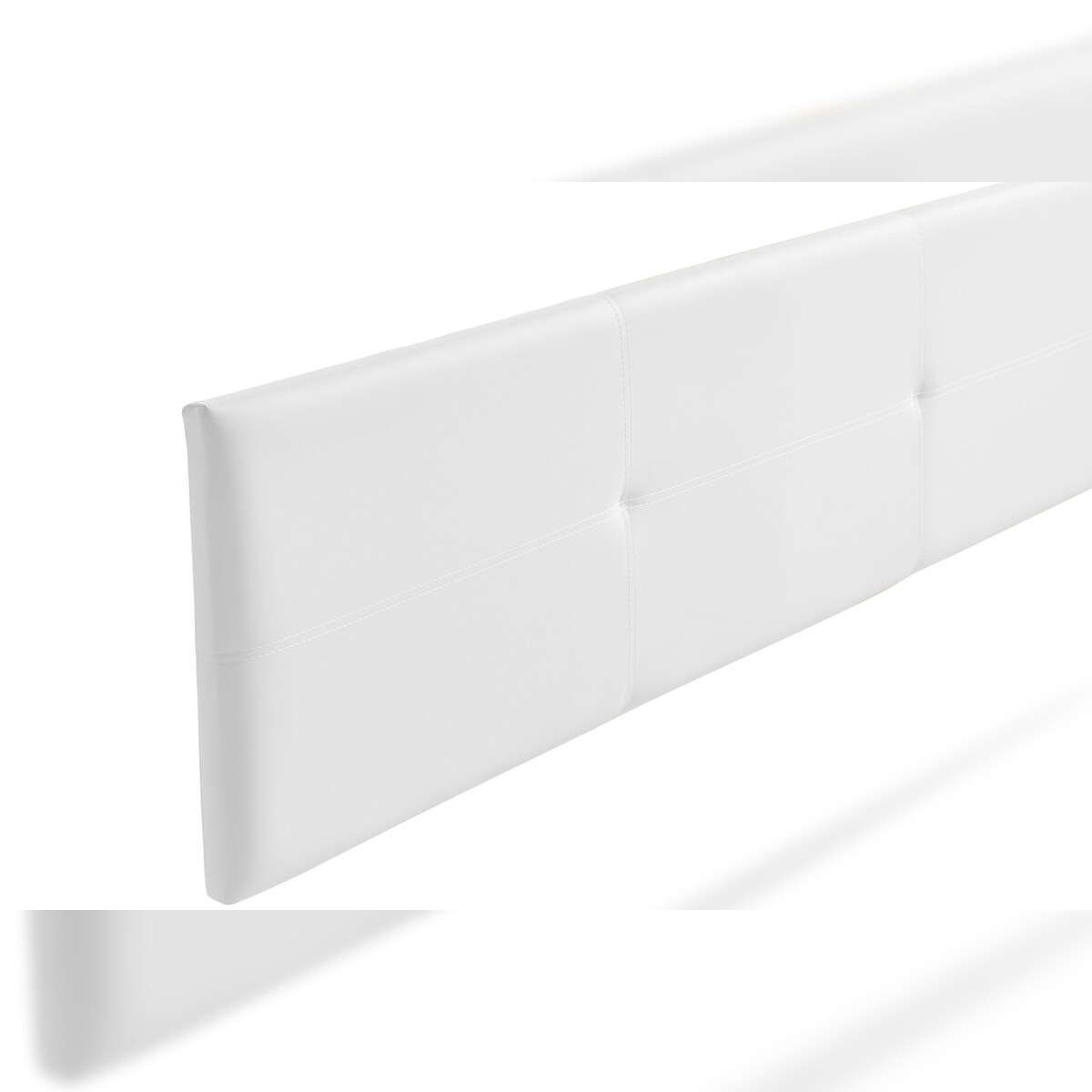 Gepolstertes Kopfteil ALMA Kunstleder 130x50x5 cm - Weiß - Moonia Image