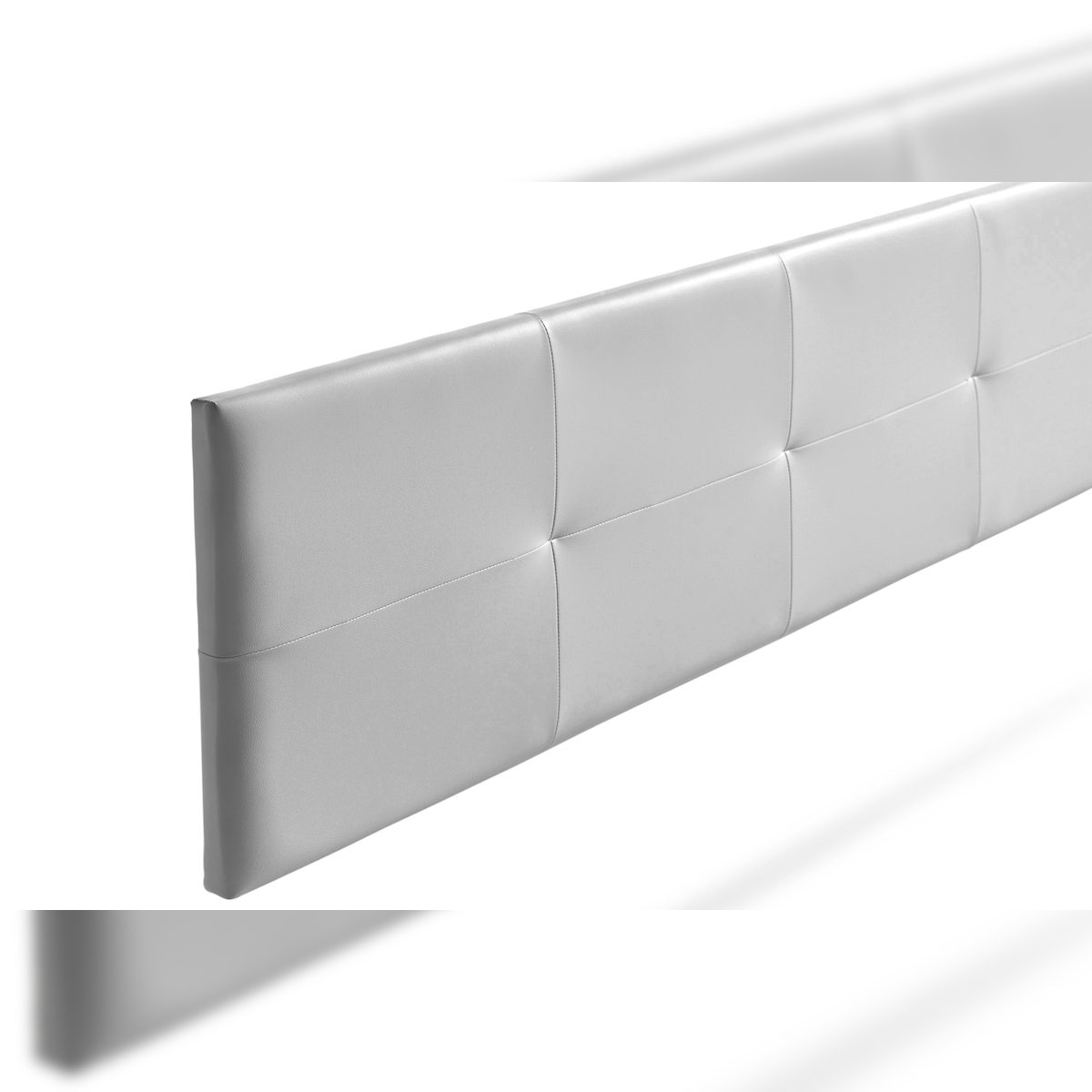 Gepolstertes Kopfteil ALTEA Kunstleder 170x50x5 cm - Silber - Moonia Image