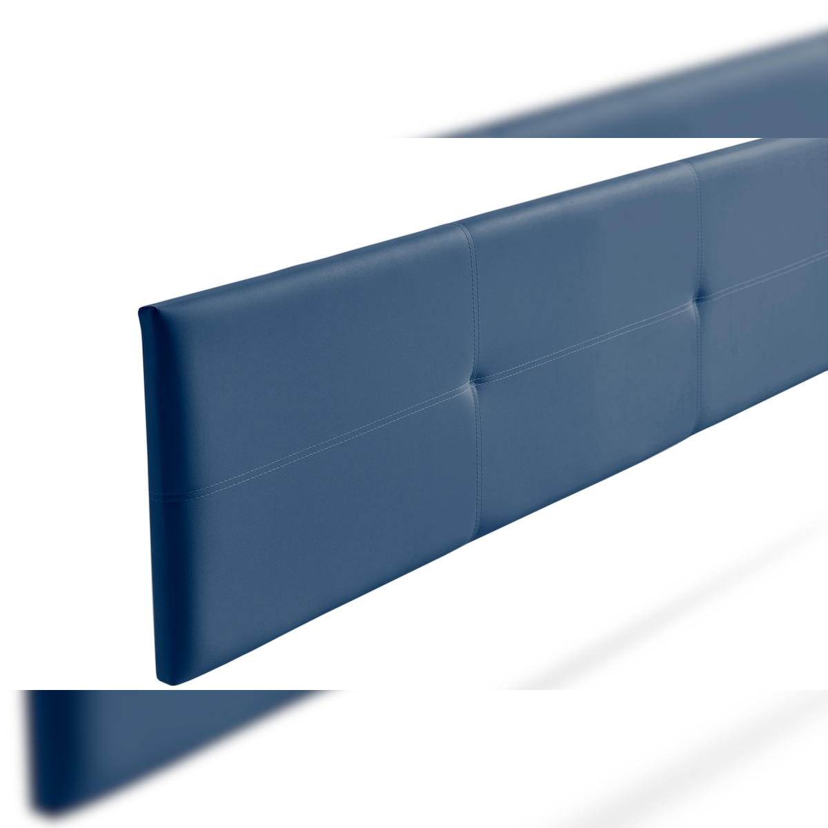 Gepolstertes Kopfteil ALMA Kunstleder 170x50x5 cm - Dunkelblau - Moonia Image