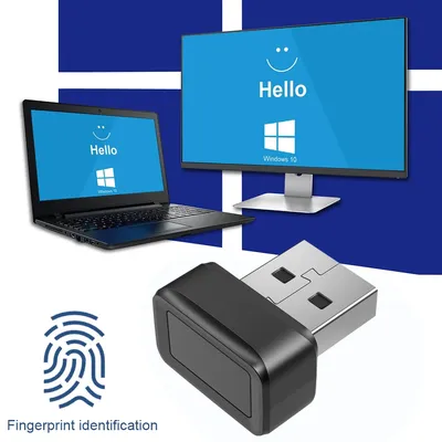 USB Fingerprint Key Reader Anti-Spoofing Biometric Fingerprint Scanner Windows Hello Biometric Mini