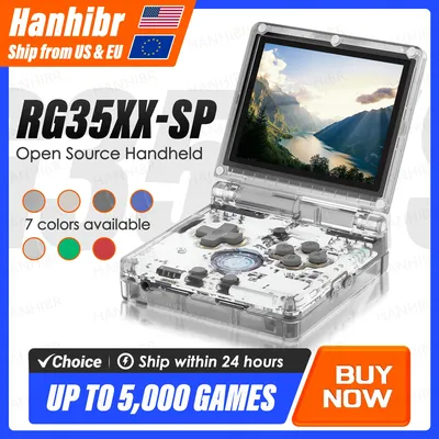 ANBERNIC RG35XXSP Flip Game Console 3.5'' IPS Screen Mini HDMI Output WiFi Bluetooth 4.2 E-book