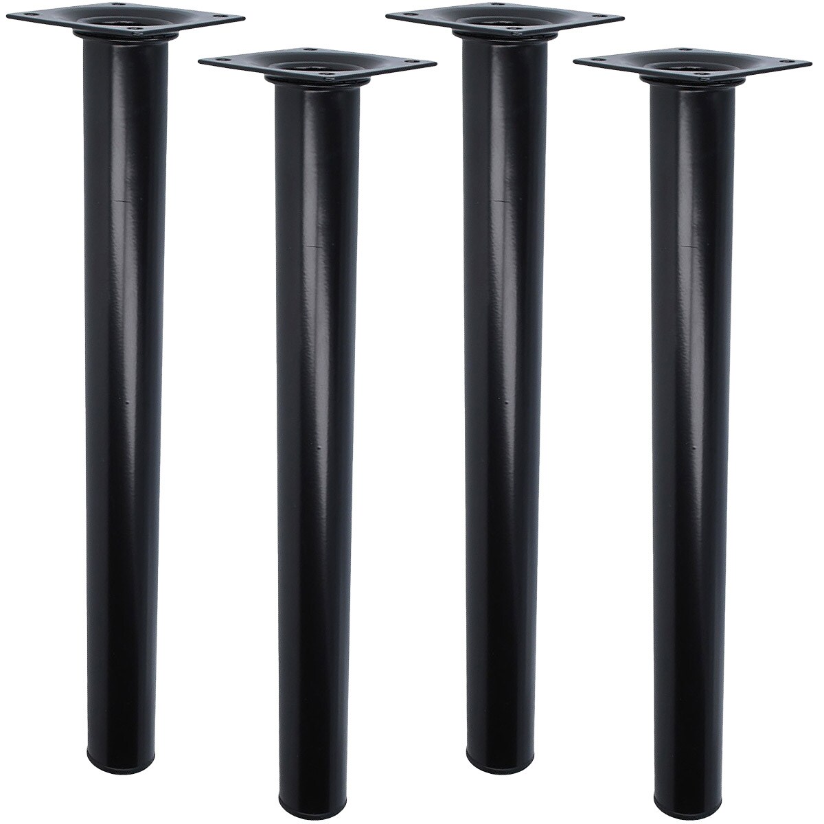 MS Beschläge Möbelstempel 500mm 4er Set Möbelfüße Schwarz ø 30mm Möbelstützen Stahl-Tischfüße Image