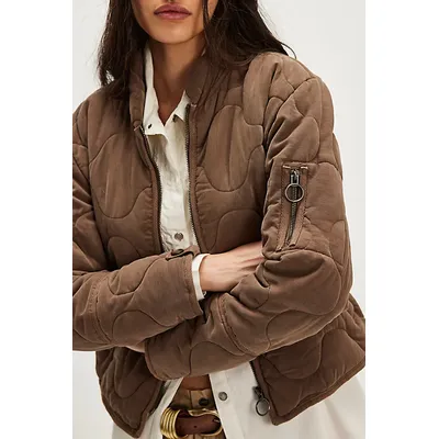 Aura Liner Jacket at Free People in Brown Bear, Size: Large