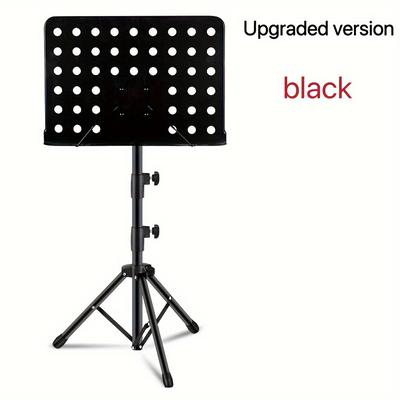 TEMU Premium Adjustable Music Stand For Guzheng, Erhu, Guitar & Violin - Alloy In Pink/blue/black