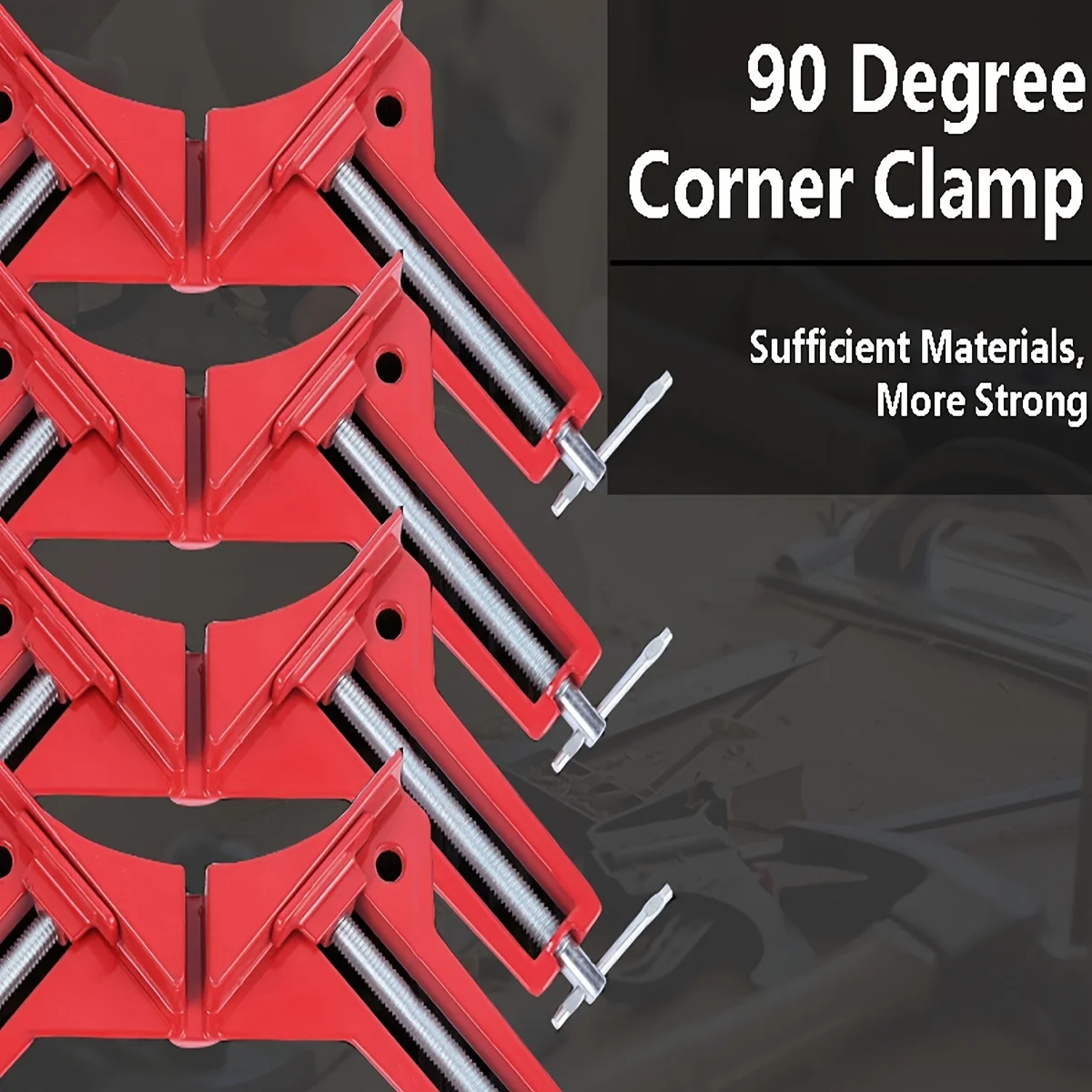 Rechtwinklige Klemme, 90-Grad-Eckklemme, Bilderrahmenhalter, Glashalter, DIY-Handwerkzeuge für die Holzbearbeitung Image