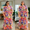 Plus Größe Afrikanische Print Kleider Herbst Elegante Afrikanische 3/4 Hülse Party Abend Lange Maxi Kleid Kleider Dashiki Afrikanische Kleidung