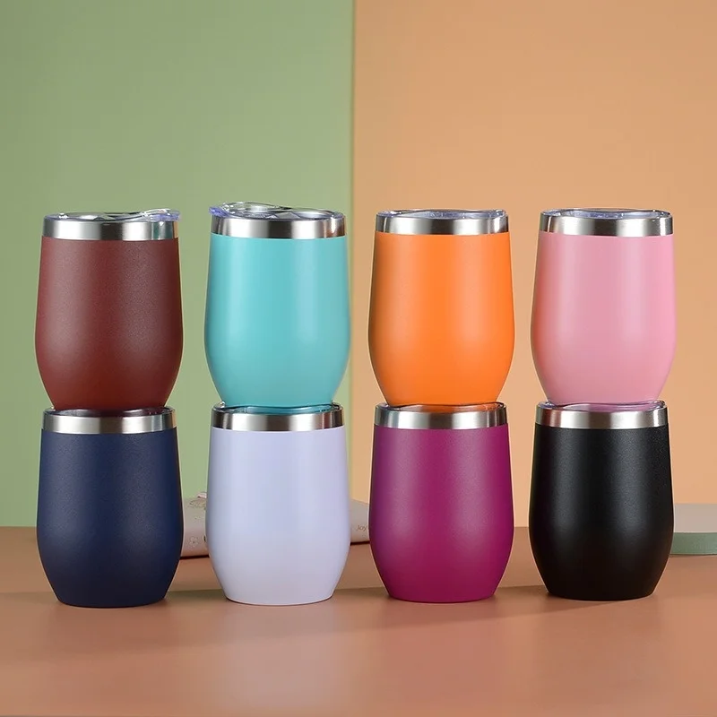 12 unzen Eierschale Tasse Edelstahl Thermos Flasche Tragbare Kaffeetassen Wasser Flasche Reise Haushalt Büro Schule Trinken Werkzeuge Image