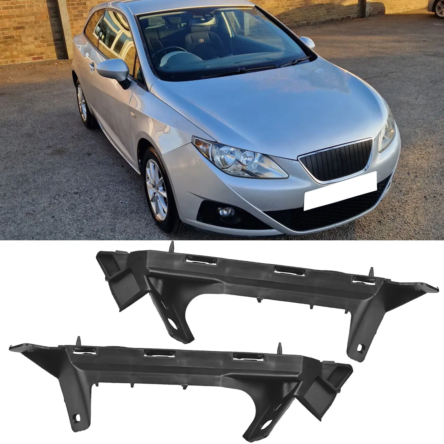 Per Seat Ibiza 2009 2010 2011 2012 2013 2014 2015 2016 2017 supporto per staffa di supporto per Clip paraurti anteriore sinistro destro 6 j0807183