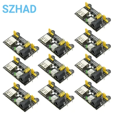 10 stücke mb102 löt freies Steck brett Netzteil modul 3,3 V/5V DIY Kit Teile für Arduino Image