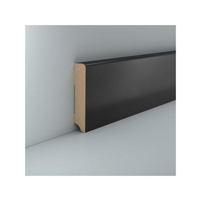 Sparpaket - Sockelleiste schwarz 19x96 Modern MDF Foliert Fußleiste Laminat Vinyl