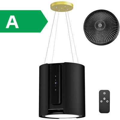 Firegas - Zentrale Inselhaube a 380m ³/ h 39.5cm - Dunstabzugshaube mit 9 Geschwindigkeiten